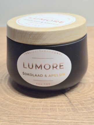 šokolaad ja apelsin must ümar tops