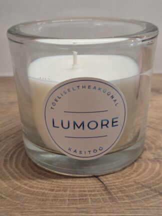 põhjamaine paksus klaasis lõhnatu sojavahast küünal